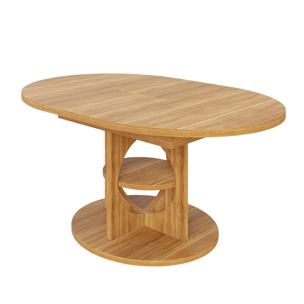 AUSZIEHTISCH Holzoptik 110-150/110/76 cm - Naturfarben, Holz (110/110/76cm) - PANGIVO