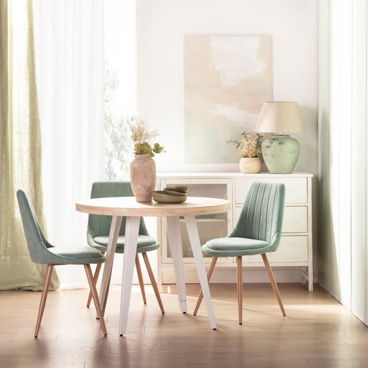 ESSZIMMERSTUHL Ingrid Grün 47 cm x 87 cm - Grün, Textil (47/87/50cm)