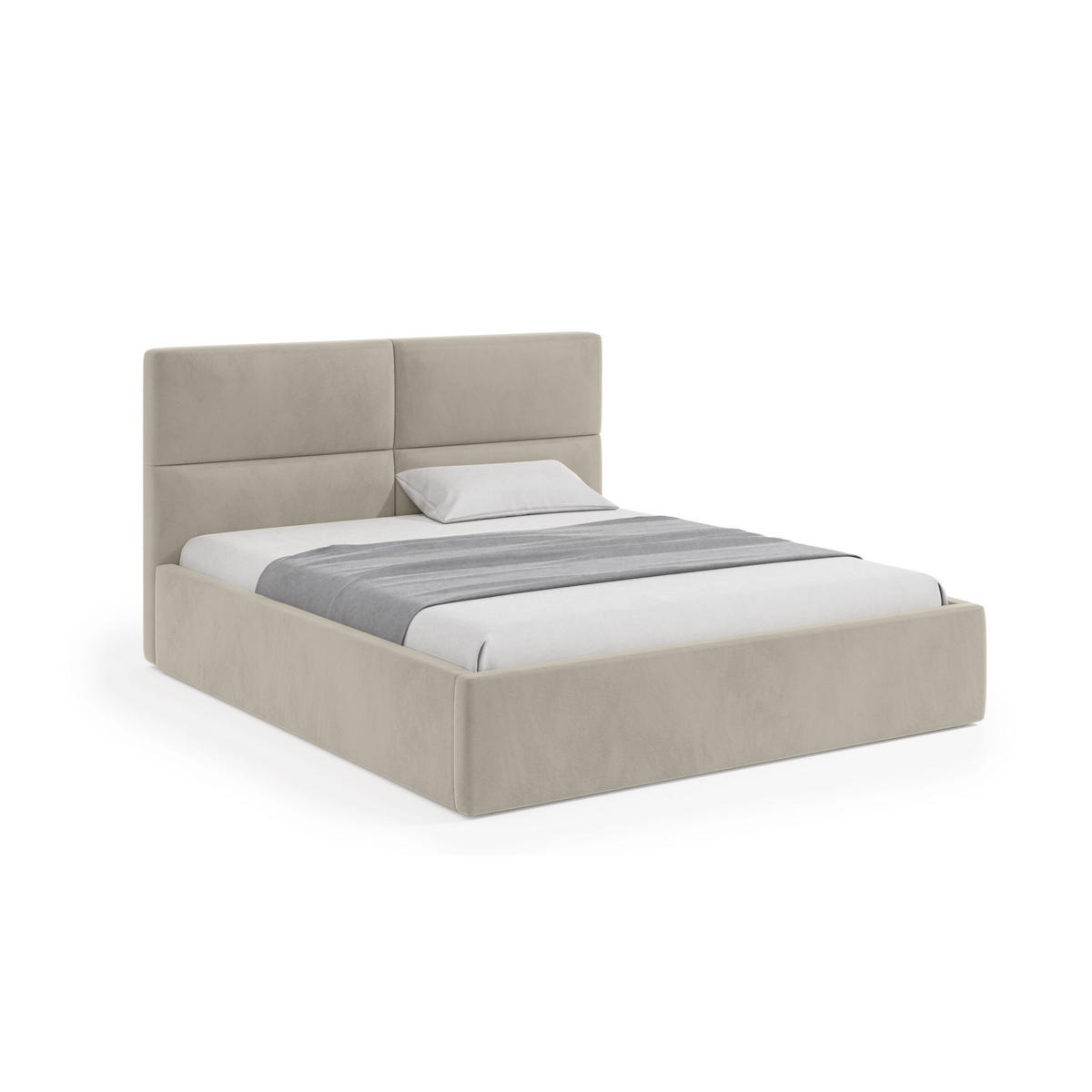 POLSTERBETT Mit Bettkasten Stove 120x200 cm, Beige - Beige, Textil (120/200cm) - Fedve