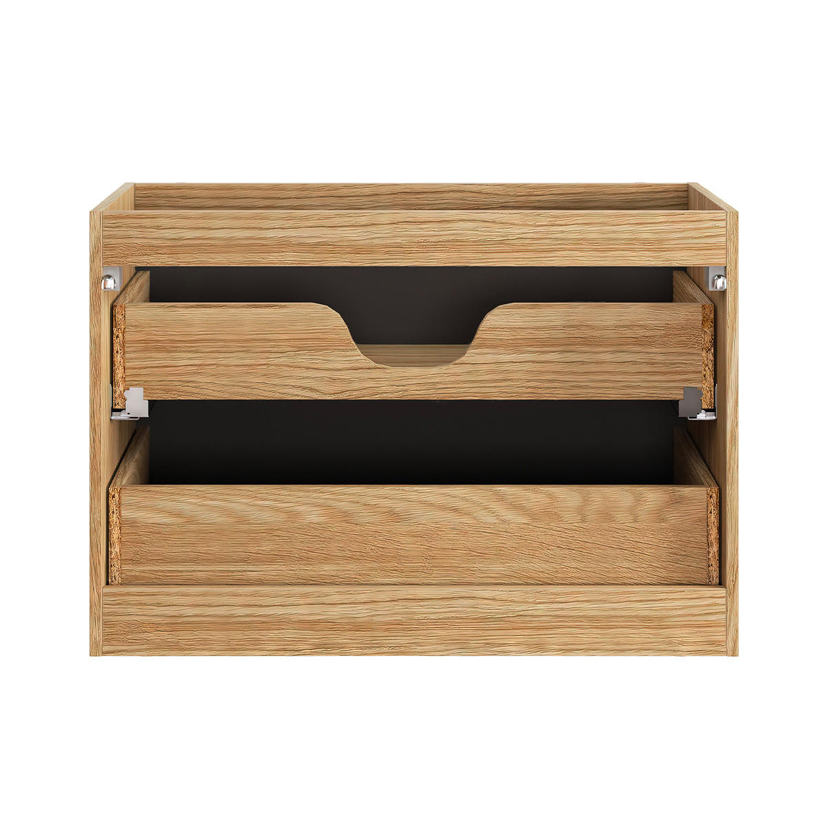 WASCHTISCH 80cm Elora Schwarz und Holz - Schwarz, Holzwerkstoff (80/57/46cm) - Petits-meubles