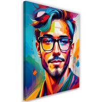 WANDBILD moderne herrenmode brille - Multicolor, Textil (40/60cm) - Feeby