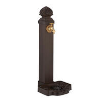 STANDBRUNNEN - Dunkelbraun, Metall (33.5/29/77cm) - Relaxdays