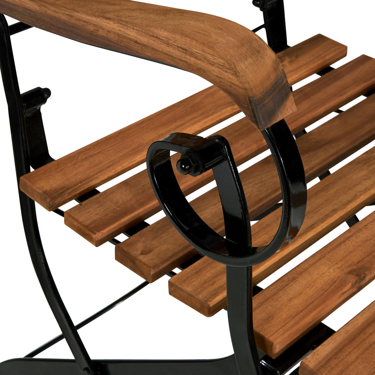 GARTENMÖBEL-SET (3-teilig) Parklife - Schwarz, Holz/Metall - BUTLERS