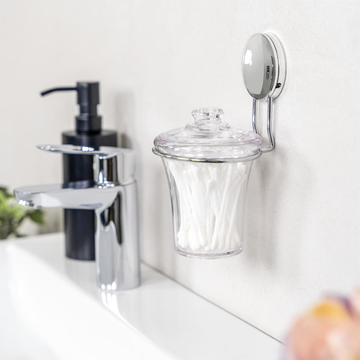 WATTESTÄBCHENHALTER MOON-LOC, transparent - Edelstahlfarben, Kunststoff (89/117/89cm) - bremermann