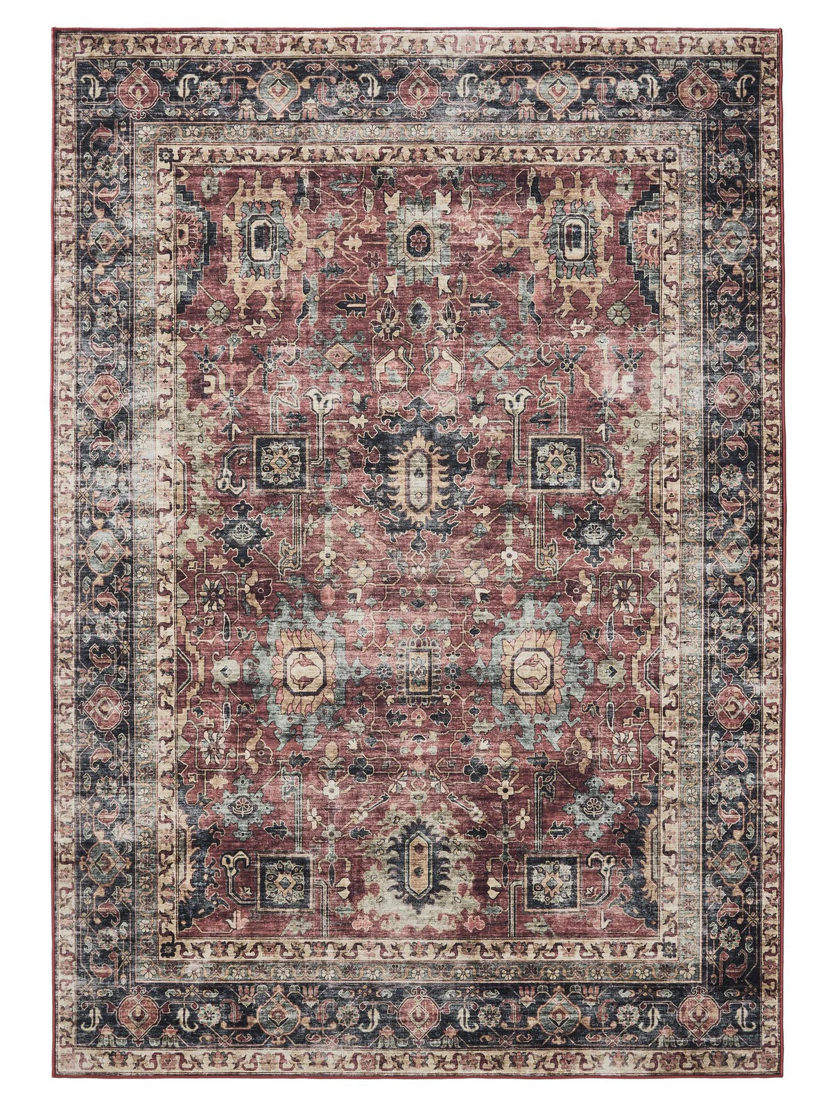 VINTAGE-TEPPICH George waschbar 240x340 cm - Multicolor, Kunststoff (240/340cm) - benuta