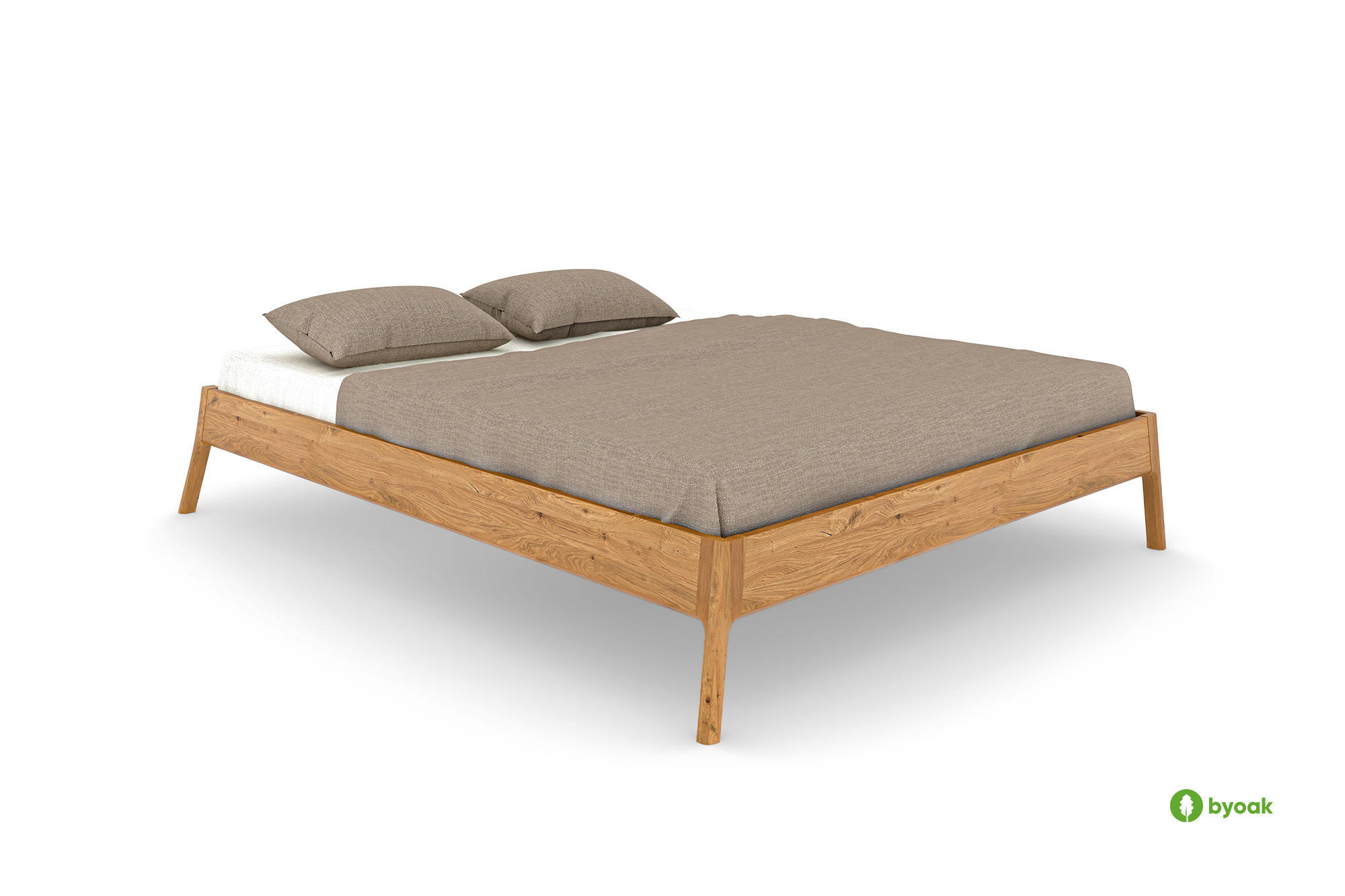 MASSIVHOLZBETT PAUL 3 200 x 190 Wildeiche - Wildeiche, Holz (200/190cm) - byoak