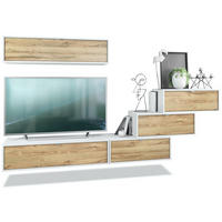 WOHNWAND Lana Fronten in Eiche Natur - Eichefarben, Holzwerkstoff (275/180/37cm) - Vladon