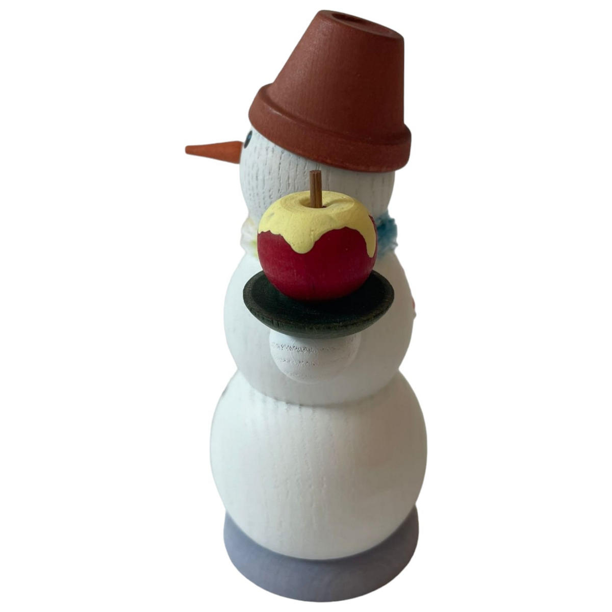 RÄUCHERFIGUR Räuchermännchen Schneemann mit Bratapfel 13 cm - Multicolor, Holz (6/13/10cm)