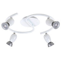 LED DECKENLEUCHTE Stahl Weiß schwenkbar - Weiß, Metall (38.3/38.3/9.5cm)