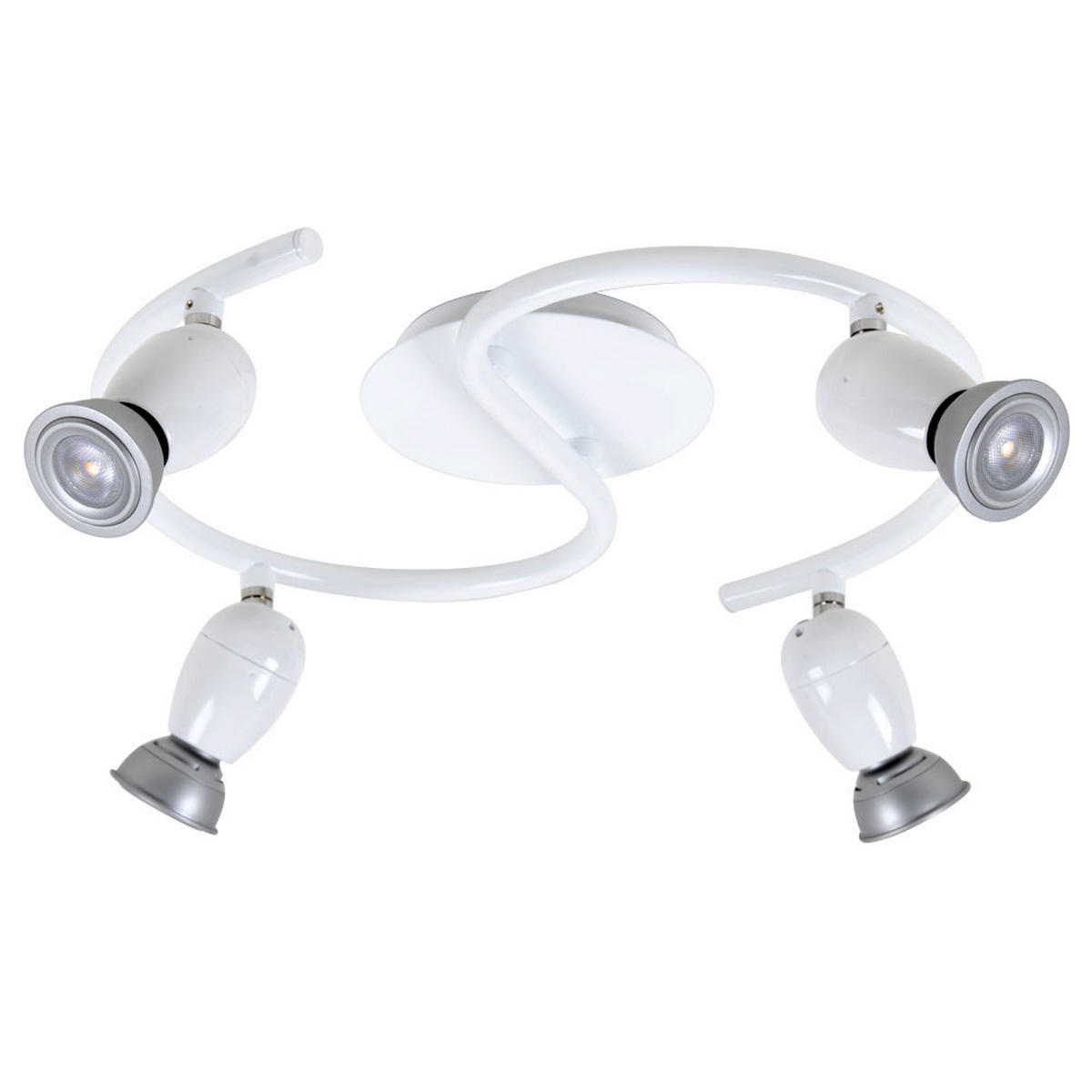 LED DECKENLEUCHTE Stahl Weiß schwenkbar - Weiß, Metall (38.3/38.3/9.5cm)