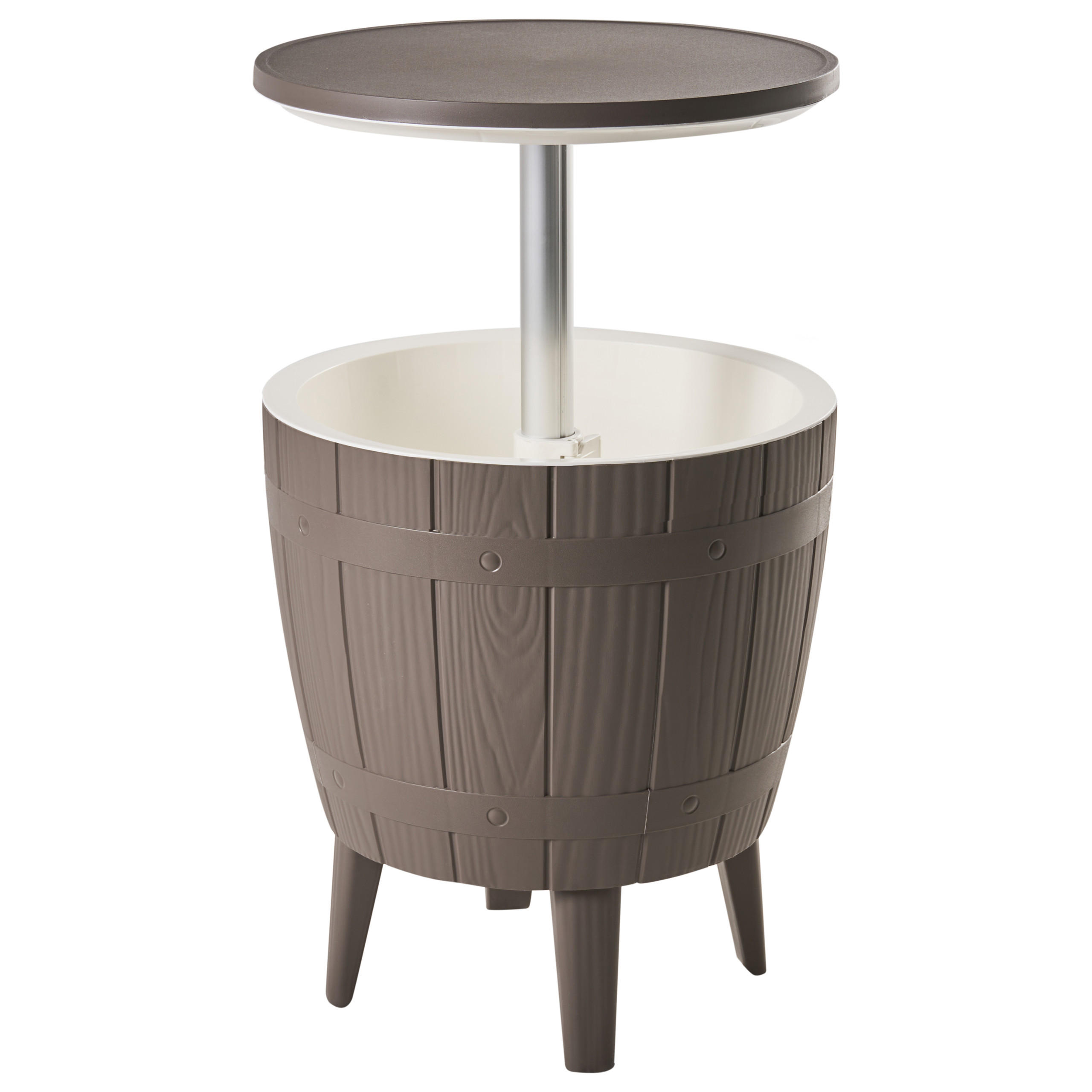 KÜHLBAR 49/49 cm Taupe Silg - Taupe, Kunststoff (49/49/58cm) - Beliani