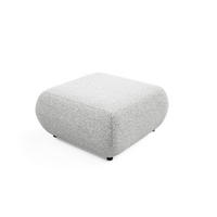 POLSTERHOCKER DELTA Modern Sitzhocker, Fußhocker Hellgrau - Hellgrau, Holzwerkstoff/Kunststoff (88/41/88cm) - MASSENO