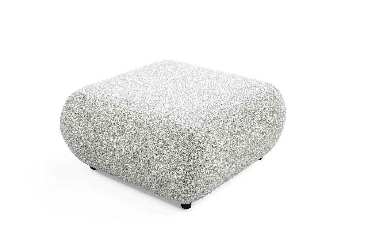 POLSTERHOCKER DELTA Modern Sitzhocker, Fußhocker Hellgrau - Hellgrau, Holzwerkstoff/Kunststoff (88/41/88cm) - MASSENO