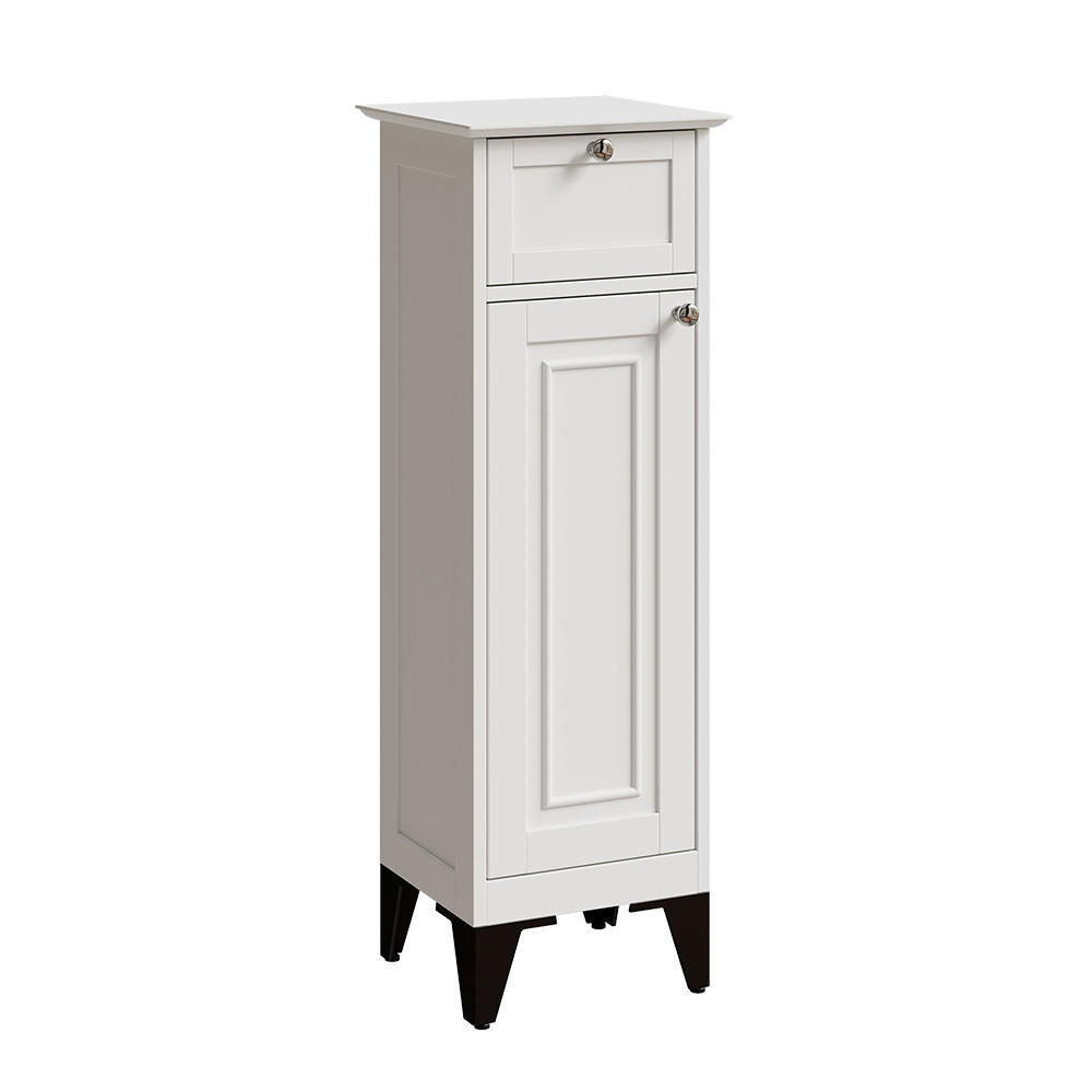 BADSCHRANK Vanity Weiß 32 x 92 cm mit Schublade - Weiß, Holzwerkstoff (32/92/30cm) - Vicco