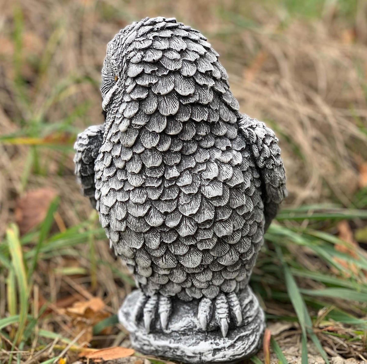 STEINFIGUR Schneeeule frostfest Steinguss - Grau, Stein (12/21/14cm) - stoneandstyle