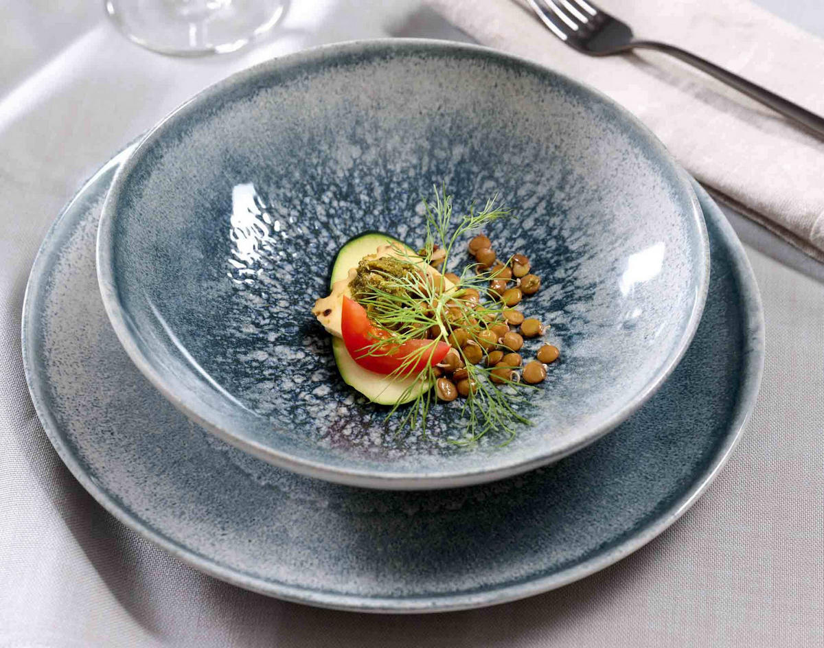 TELLER-SET Grana grau 12er Set - Grau, Keramik (1/1/1cm) - Ritzenhoff Breker