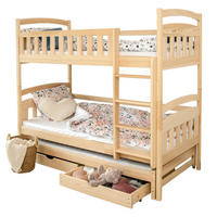 ETAGENBETT 90x200 cm mit Ausziehbett & zwei Schubladen in Natur - Naturfarben, Holz (90/200cm) - Kids Collective