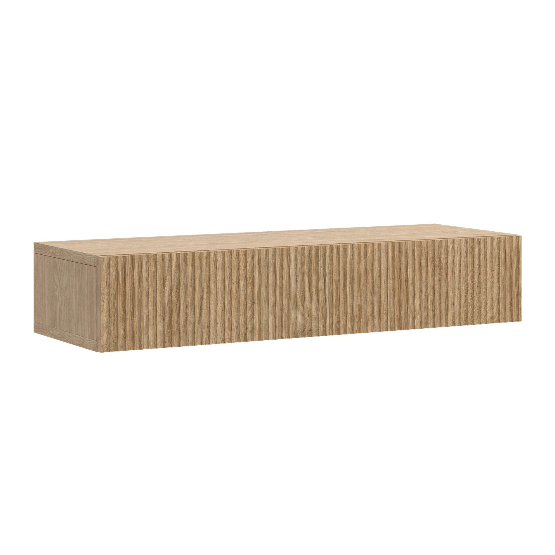 HÄNGEKONSOLE Nolie Eichenholzoptik mit Schublade 90 cm - Eichefarben, Holzwerkstoff (90/17/35.6cm) - Selsey