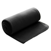 FLEECEDECKE schwarz 130/160 cm Kettelrand Anti-Pilling - Schwarz, Textil (130/160cm) - wometo
