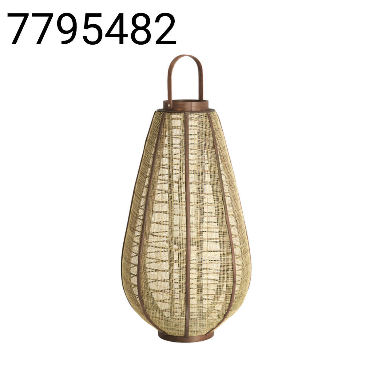 WINDLICHT Linoa - Braun - 37/37/69.5 cm - Braun, Holz (37/69.5/37cm) - Light & Living