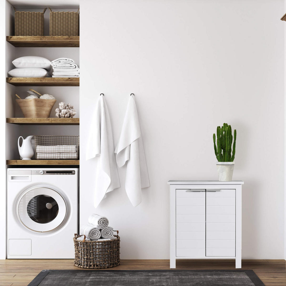 SCHRANK Weiß 30/30/60 cm - Weiß, Holzwerkstoff (30/60/30cm) - Mobili Rebecca