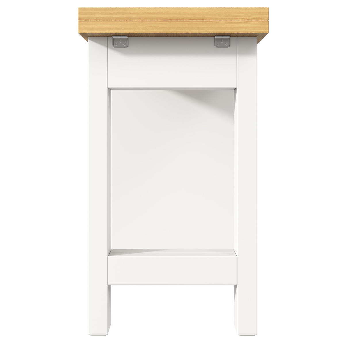 BARTISCH ausziehbar 120-200 cm MDF Weiß mit Stauraum - Weiß, Holzwerkstoff (200/40/75.5cm) - Meubliv