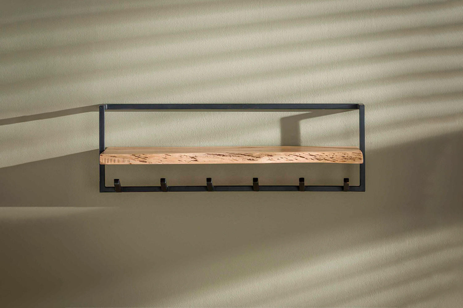 GARDEROBE NEREA Schwarz Akazie - Schwarz, Metall (100/32/25cm) - KAWOLA