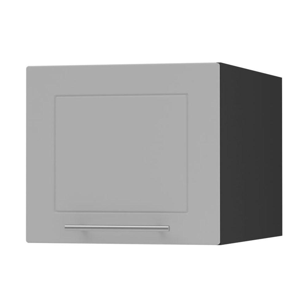 AUFSATZSCHRANK Bari W6B/40 Schwarz / RAL 7040 fenstergrau 40 / 59 / 36cm - Schwarz/Grau, Holz/Holzwerkstoff (40/36/59cm) - Feldmann-Wohnen