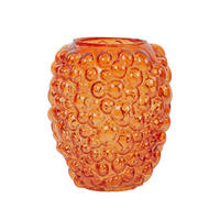 VASE ALFREDO Ø12x15 cm , Glas, Orange - Orange, Glas (12/15cm) - Light & Living