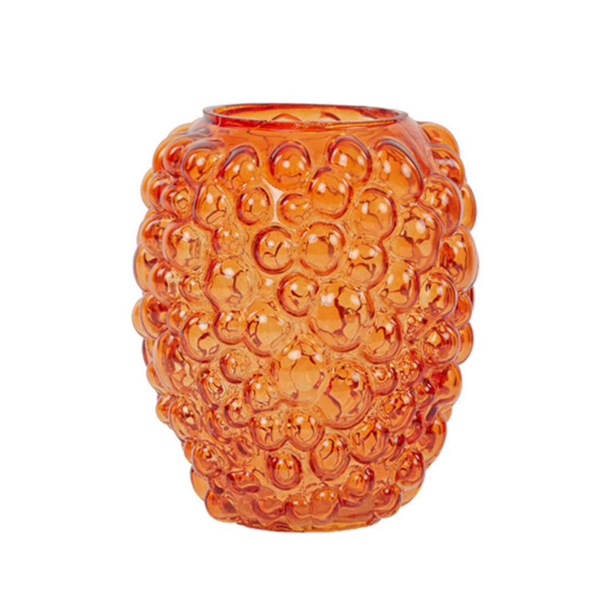 VASE ALFREDO Ø12x15 cm , Glas, Orange - Orange, Glas (12/15cm) - Light & Living