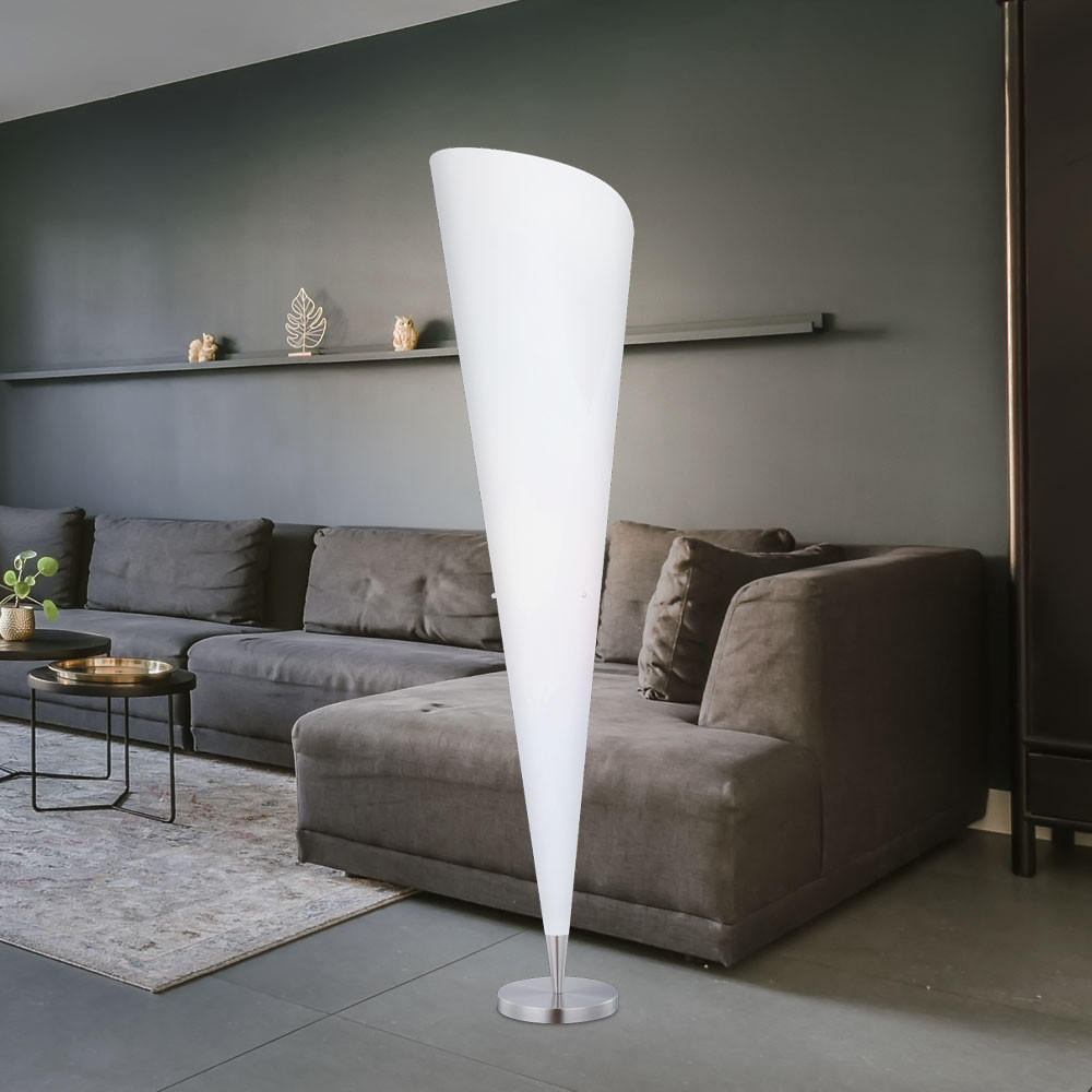 LED STEHLEUCHTE Metall Weiß matt - Weiß, Metall (30/35/143.5cm)