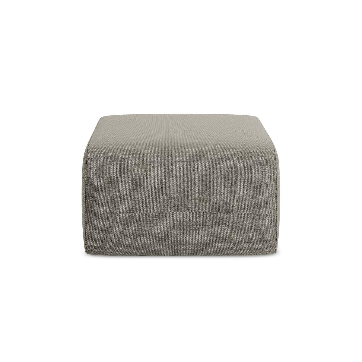 POUF Bouclé Stoff Grau - Schwarz/Grau, Holzwerkstoff/Kunststoff (72/42/94cm) - LaMiaSofa