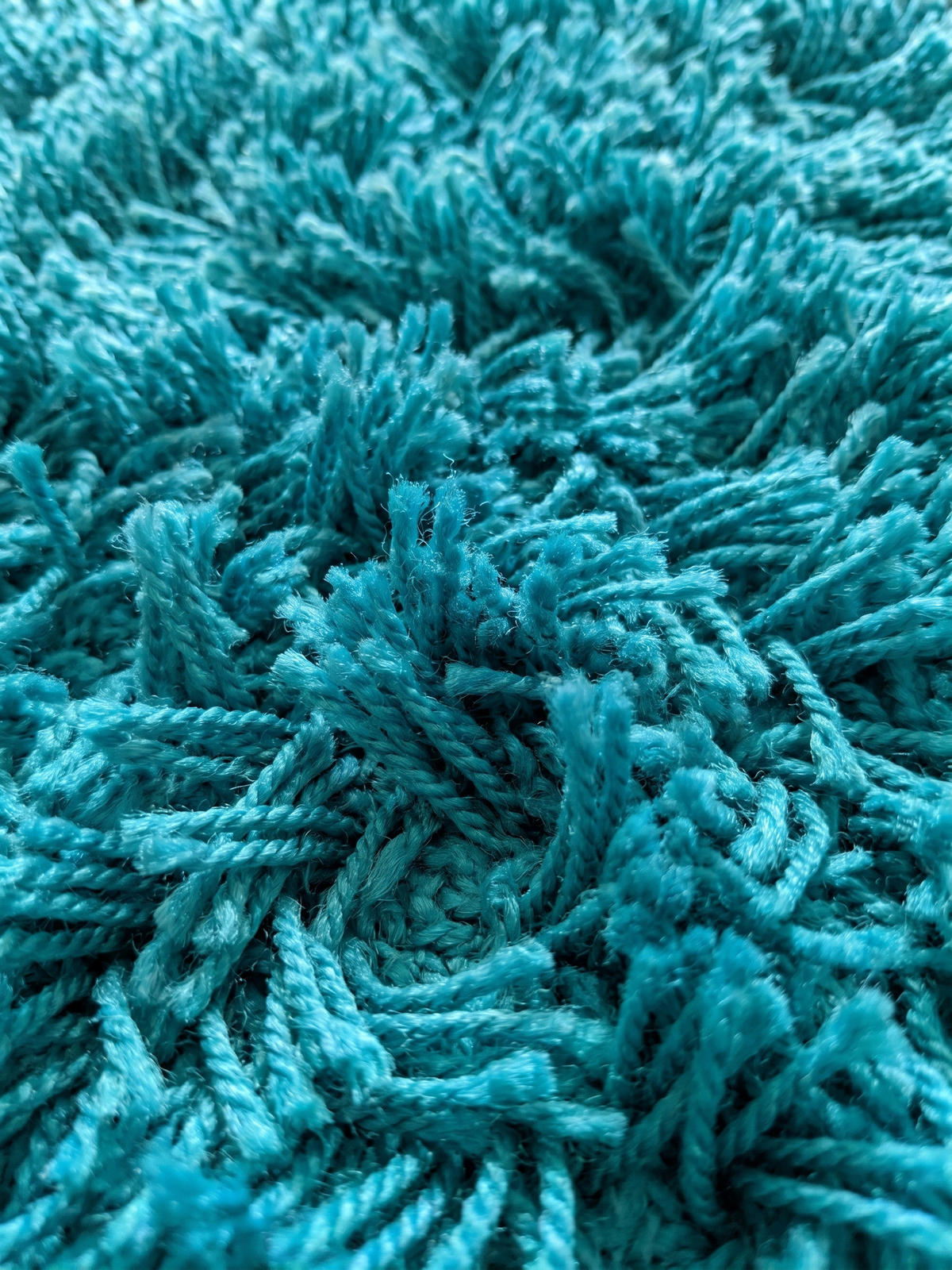 TEPPICH Hochflor Unifarben Polypropylen Wohnzimmer Shaggy Türkis Rechteckig 120x170 - Blau, Textil (170/120cm) - KADIMA DESIGN