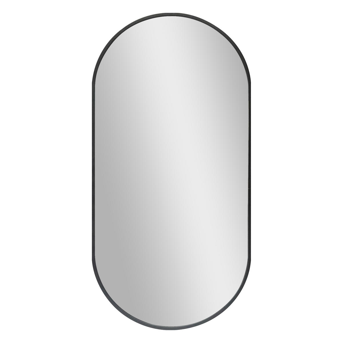 WANDSPIEGEL Corato - Schwarz, Glas/Metall (38.4/2.8/78.4cm) - [en.casa]