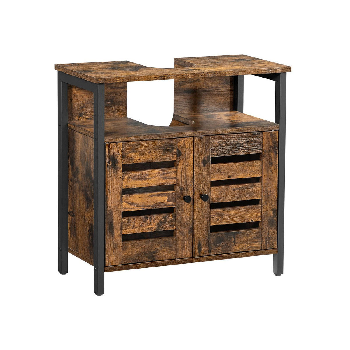 WASCHBECKENUNTERSCHRANK - Braun, Holzwerkstoff (30/60/60cm) - Hansiro