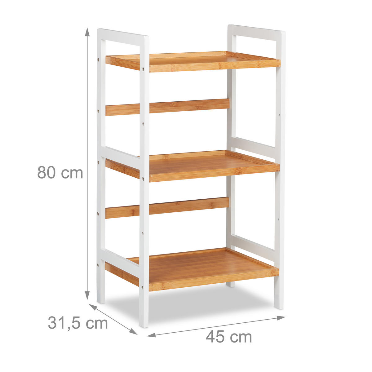 BADREGAL - Multicolor, Holz/Holzwerkstoff (45/80/31.5cm) - Relaxdays