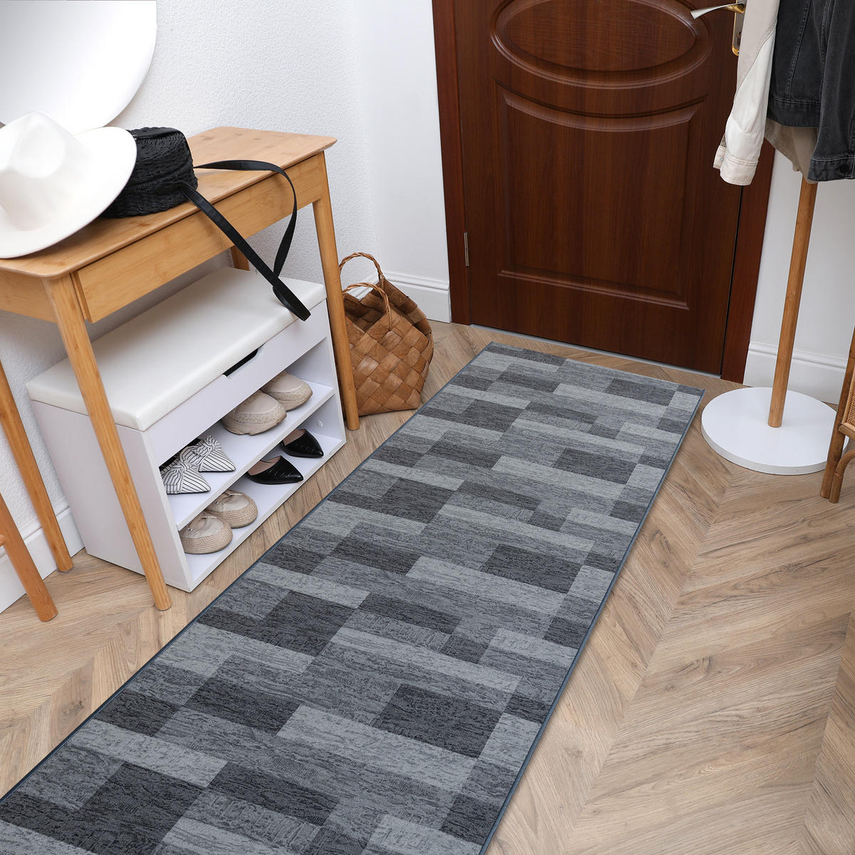 LÄUFER Antirutsch ICONA 120/140 cm - Grau, Textil (120/140cm) - rugsX