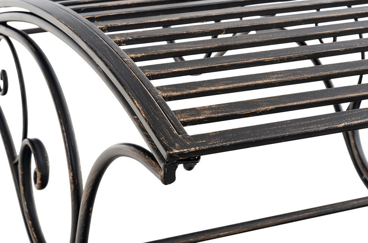 GARTENLIEGE Senta Antik 58x140x101cm Metall Bronze Sonnenliege - Bronzefarben, Metall (58/101/140cm) - DELUKE