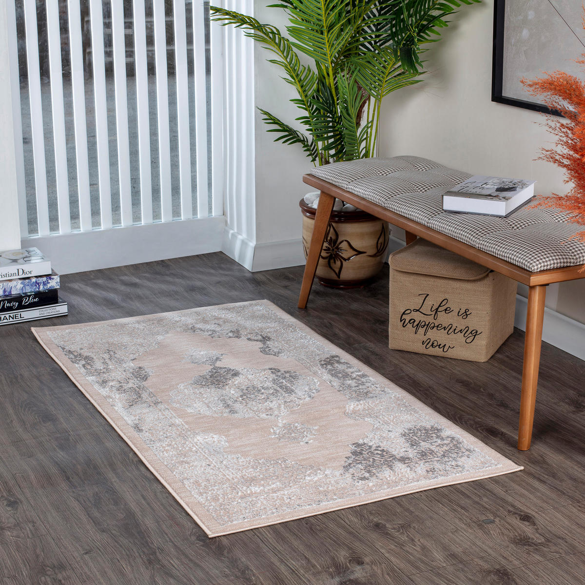 VINTAGE-TEPPICH 80/150 cm Beige - Beige, Naturmaterialien/Textil (80/150cm) - LIVABLISS