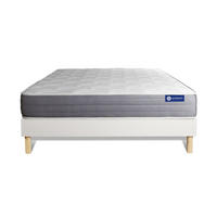 BETT Actimemo dream Memory-Schaum 140 x 200 cm h2 - Kit Bettgestell Weiß - Beige/Weiß, Karton/Holz (140/200cm) - ACTISOM