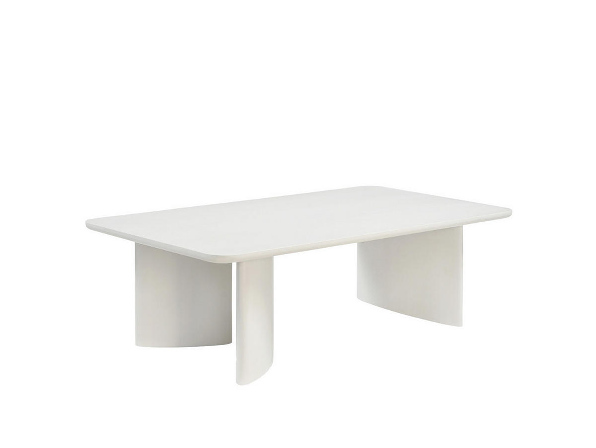 COUCHTISCH Jade Mangoholz Weiss Natur - Naturfarben, Holz (130/70/40cm)