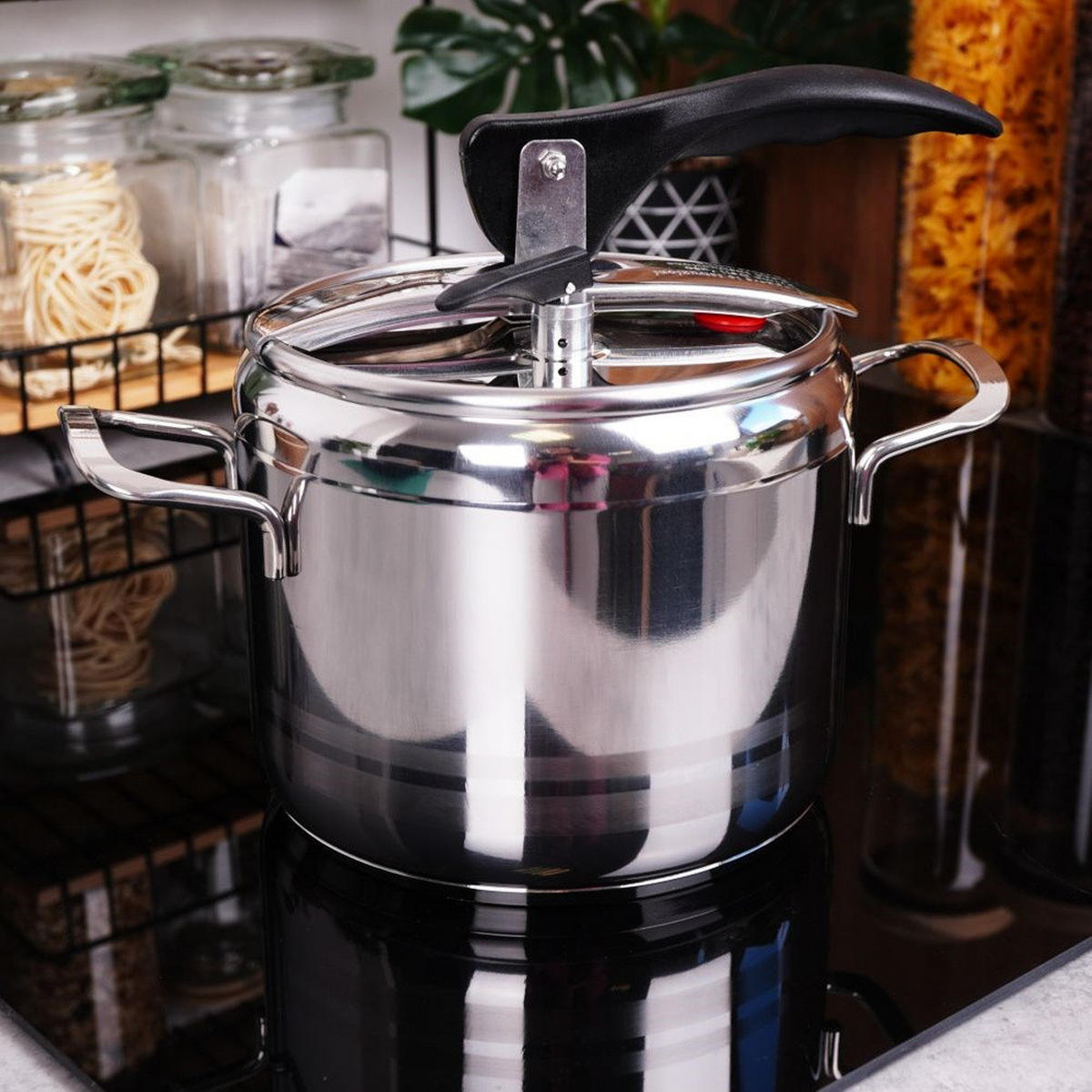 SCHNELLKOCHTOPF Profi hoch silber - Silberfarben, Metall (3.5L) - Orion 