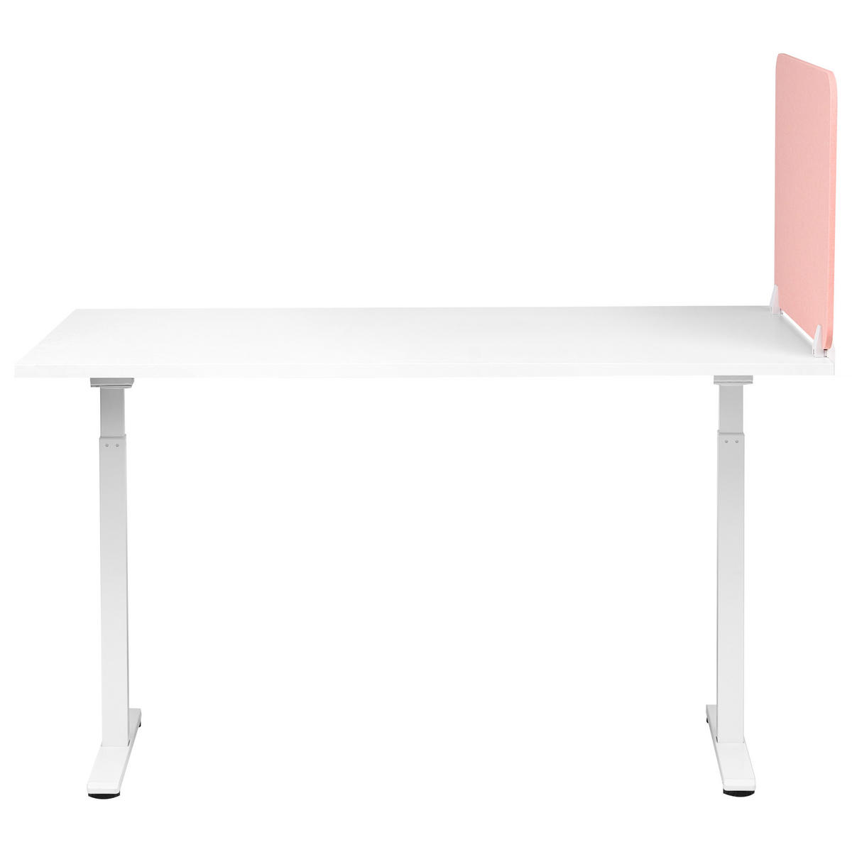 DĚLICÍ STĚNA NA STŮL 72/50 cm Broskvově růžová Split - růžová, textil (72/50/1cm) - Beliani
