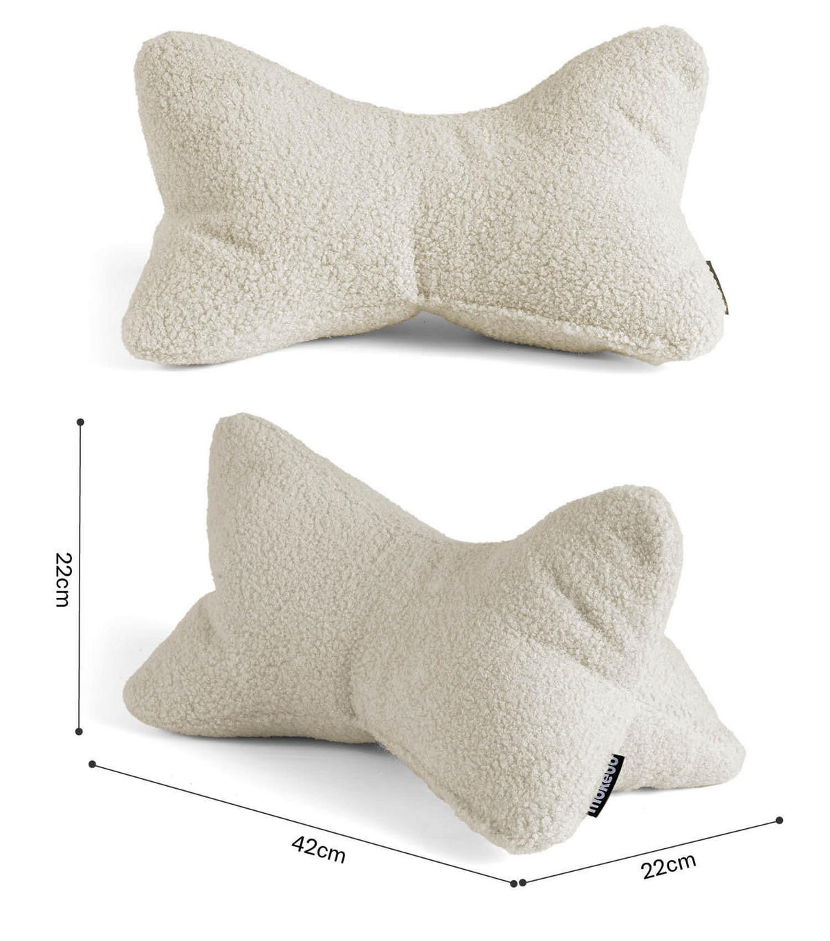 NACKENKISSEN Der Leseknochen - Beige, Textil (42/22cm) - Mokebo