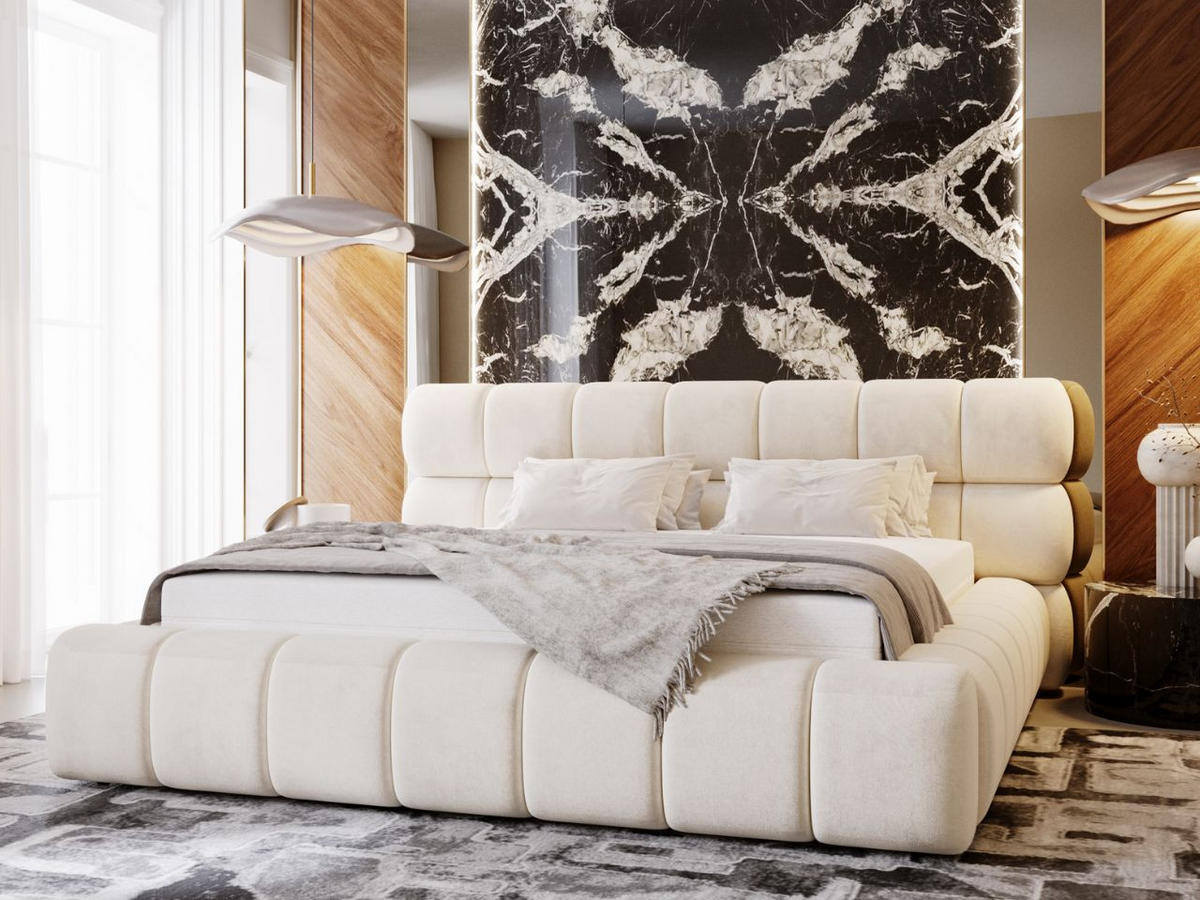 POLSTERBETT Mellow 160x200 Beige - Beige, Textil (160/200cm) - Graingold