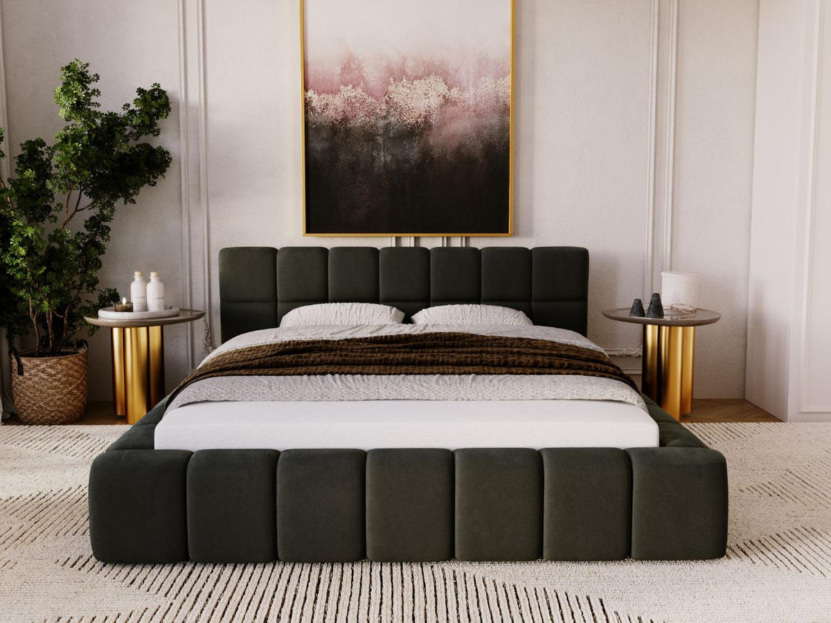 POLSTERBETT Alicante 140x200 Dunkelgrau - Dunkelgrau, Textil (140/200cm) - Graingold