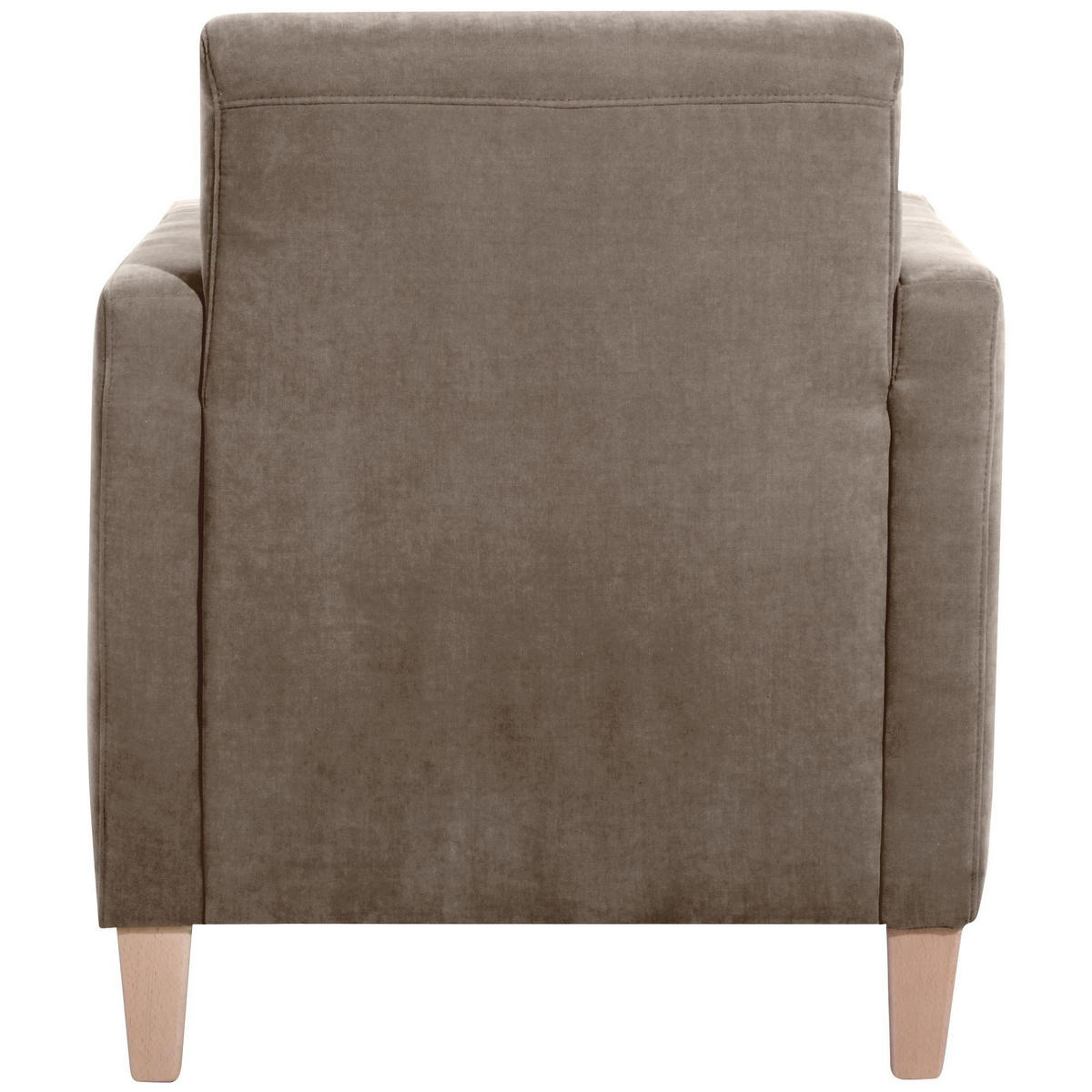 SESSEL Karol Bezug Veloursstoff Buche natur / sahara - Gelb, Kunststoff (71/81/70cm) - 58aufmkessel