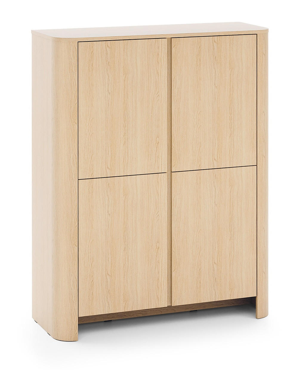 KOMMODE 103 cm mit 4 Türen Mezzano, Eiche Vicenza - Eichefarben, Holz (103/132/39cm) - Emporius