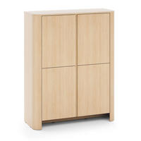 KOMMODE 103 cm mit 4 Türen Mezzano, Eiche Vicenza - Eichefarben, Holz (103/132/39cm) - Emporius