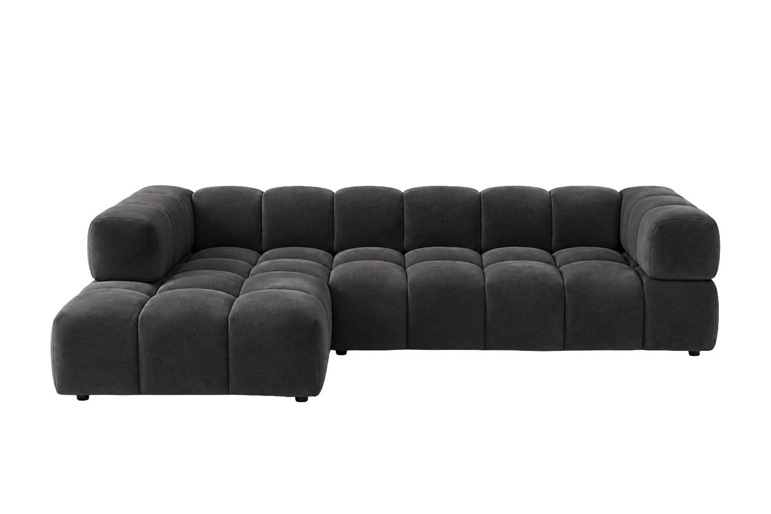 Kaiser Möbel Ecksofa Schwarz 320x150 cm